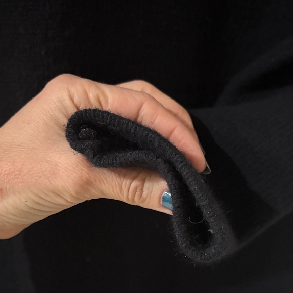 Lambswool and Angora Sweater Dress (Black) - Picture 7 of 9